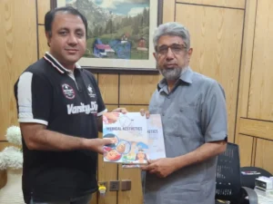 Dr Mohsin Presenting Medical Aesthetic Books